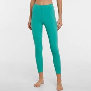 Alo yoga ribbed high waist 7/8 blissful legging in ocean teal
